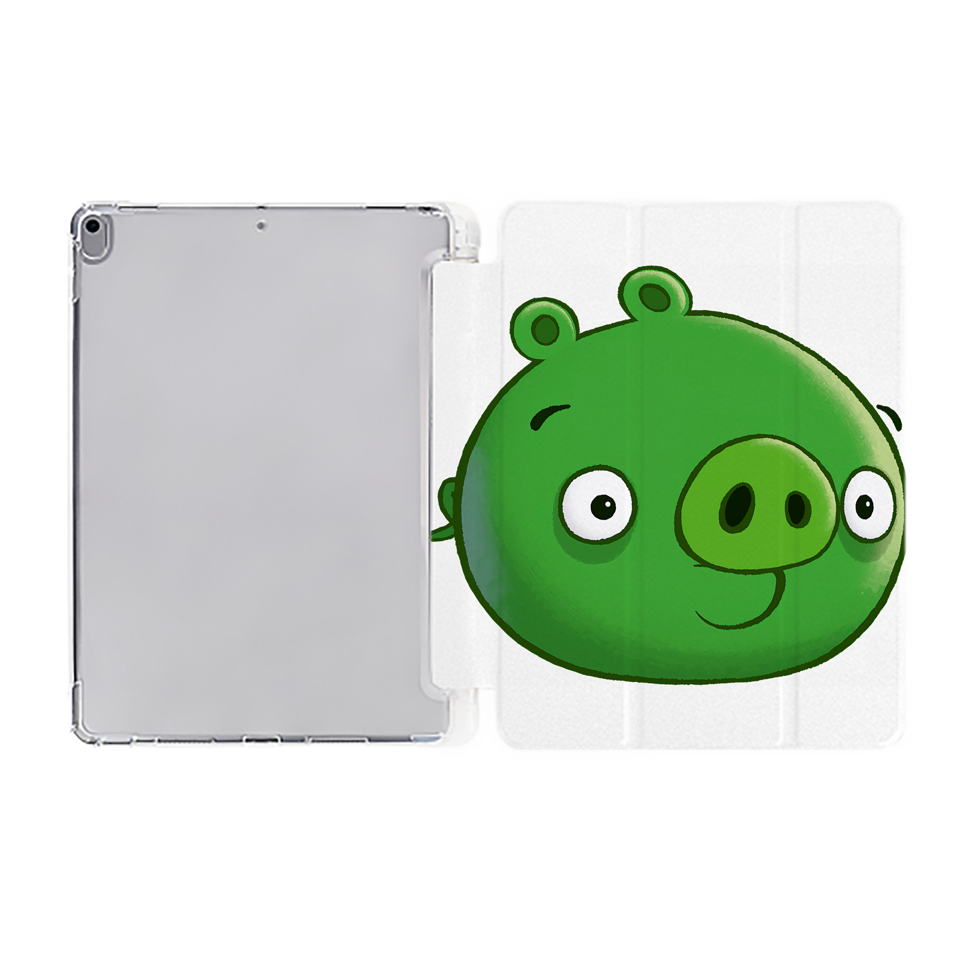 （画像用） Angry Birds アングリーバード IPad ケース ペン収納付き 三つ折りスタンド PUレザー×シリコン 対応機種9.5/10.5/10.9インチ